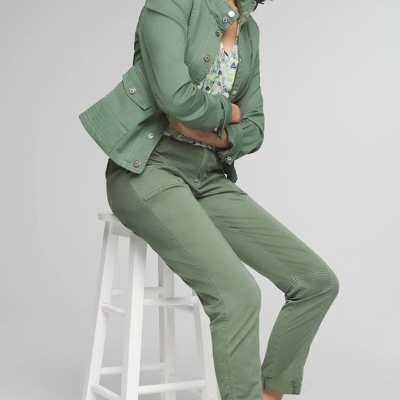 White House Black Market Pants - NWT White House Black Market Dried Thyme Rolled Cuff Slim Chino Pants Size 2